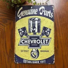 CHEVROLET シボレー ブリキ看板 SUPER SERVICE タテ型