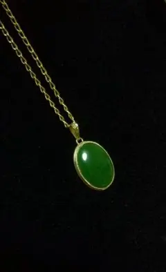 天然石‼️翡翠ネックレス MetalDorado刻印あり