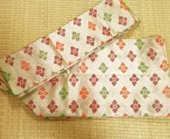 【半幅帯】ゴールド系・光沢あり