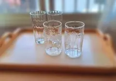 2つずつガラスコップセット