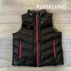 RUSSELUNO ラッセルノリバーシブルダウンベスト ブラック×グリーン系