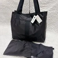 【新品タグ付】 レスポートサック　ジムトートバッグ 黒 ポーチ 巾着付き