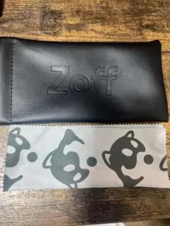 Zoff メガネケース、メガネ拭き