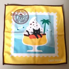 ベローチェ 40周年記念 黒ねこハンドタオル 第二弾　イエローのサムネイル
