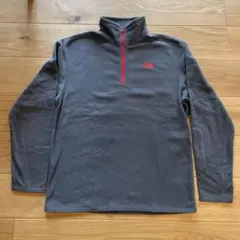 US仕様/Mサイズ /THE NORTH FACE ハーフジップフリース 灰×赤