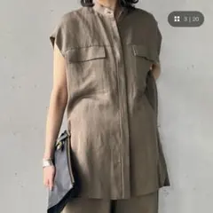 極美品【定価25300円】NOBLE ヴィンテージタフタスリーブレスブルゾン