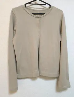 無印良品　スナップボタンカーディガン　ベージュS