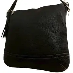美品 COACH コーチ ショルダーバッグ ブラック レザー 1428 肩掛け