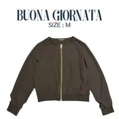 【BUONA GIORNATA】 美品 薄手 ブルゾン ノーカラージャケットのサムネイル