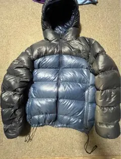 訳あり THE NORTH FACE フード付ダウンジャケット ブラックネイビー
