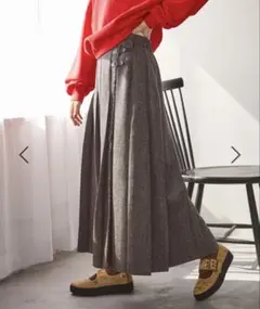 【新品未使用】niko and… アソートキルトスカート　ブラウン