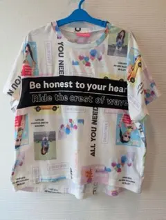 150cm カラフルフォトプリントTシャツ キッズ 女の子 夏物