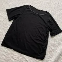 自由区　BALL CHAIN JERSEY カットソー　半袖　黒 44