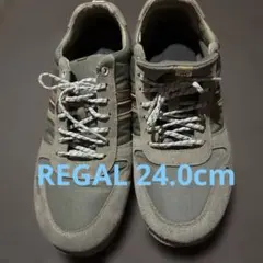 メンズ スニーカー カーキ系 REGAL 24.0cm