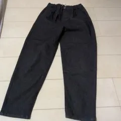 ikka ブラック ロングパンツ 140