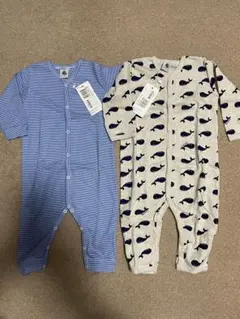 新品タグ付き！PETITBATEAU プチバトー　ロンパース 12m/74cm