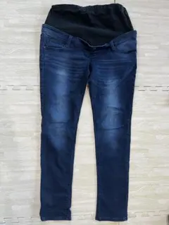 マタニティパンツ デニム ストレッチ スリムフィット