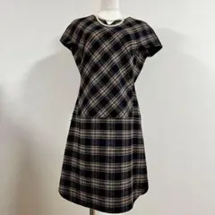 WEEKEND MaxMara 高級素材 ヴァージンウール ワンピース チェックのサムネイル