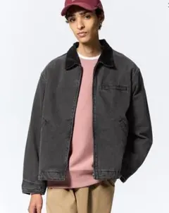 GU ウォッシュドコットンワークジャケット ダークグレー Lサイズ