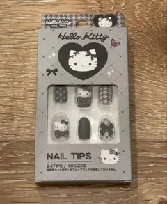 【新品未使用品】ハローキティ　モノトーン　ネイルチップ