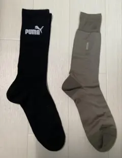 PUMA 黒と茶色のソックスセット
