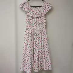 Jenni Love チェリー柄オフショルワンピース　150cmのサムネイル