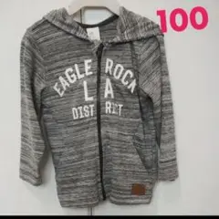 H&M ストライプ柄 フード付きパーカー 100