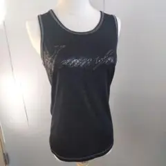 Xfrm 黒 ストーン装飾 タンクトップ