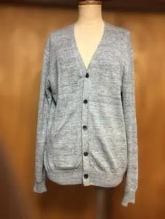 ユニクロ　グレーのVネックニットカーディガン