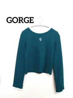 GORGE　ダークグリーン 長袖　リブニット セーター