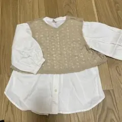 petit main 重ね着シャツ　110