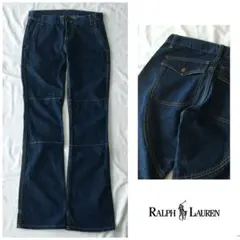 ◎ポロ ラルフローレン RL【洗える】ブーツカット ステッチ デザイン デニム