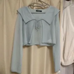 w closet セーラーカラー 長袖 ショート丈 カーディガンのサムネイル
