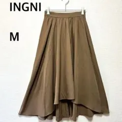 INGNI イング ロング フレア スカート プリーツ 体型カバー ふんわり M