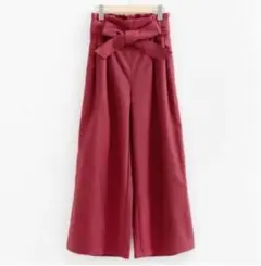 MAJESTICLEGON新品タグ付き ウエストリボンワイドパンツ