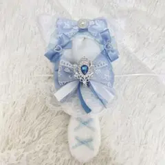 ぬい服 着ぐるみ ちびぐるみ 11cm ねこ 水色 ブルー