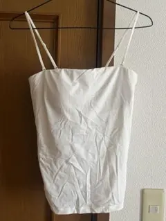 エアリズムコットンブラチューブトップ　ホワイトМ