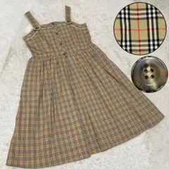 美品BURBERRY LONDON160A ワンピース 上品チェック 秋冬 美品 配送 BURBERRY LONDON バーバリーロンドン ノバチェック