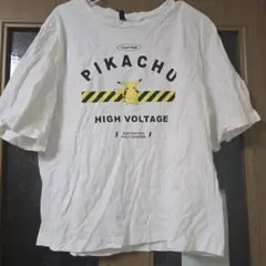 Tシャツ ポケモン ピカチュウ Sサイズ 白 H&M
