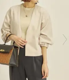 新品 | SHIPS for women ノーカラー 羽織 ジャケットのサムネイル