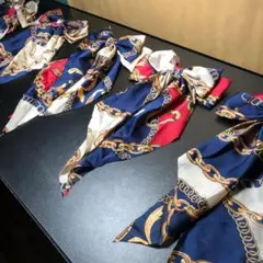 ヘアバレッタ,リボン,青色・ブルー系,鮮やか,柄,ヘアアクセサリー