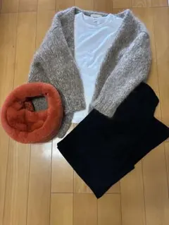 美品 snidel スナイデル ニットカーディガン ざっくり モヘア混 こなれ