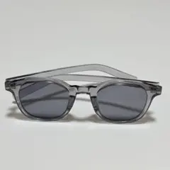 夏 メンズ レディース グレー ライトブルー サングラス オーバル型