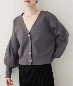 natural couture Vネック ニットカーディガン