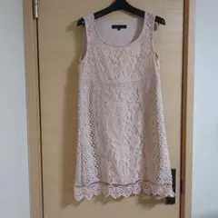 『新品未使用』マーキュリーデュオノースリーブ総レース膝丈ワンピースフリーサイズ