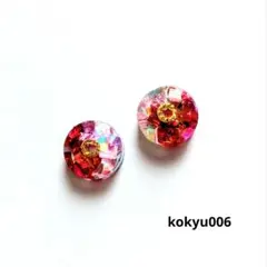 #006 ハンドメイドピアス　イヤリング　レジン　ホログラム