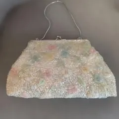 ビーズ　バッグ　花