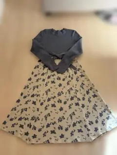 index ニットワンピース M 花柄