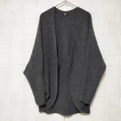 UNIQLO ユニクロ (M)　3Dスフレヤーンカーディガン　ボタンレス　羽織る