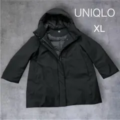 상태매우좋음 ユニクロ UNIQLO ハイブリッドダウン ショートコート XL黒 人気